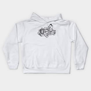 care bear rides in the car Kids Hoodie